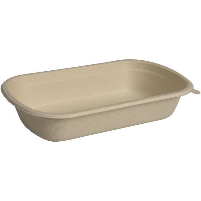 Food box takeaway Bagasse 750ml 1f 125/fp