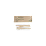 Cutlery set wood with napkin 400/pc