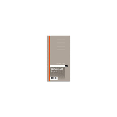 Spiral notebook 147x297mm 70g 96 sheets line