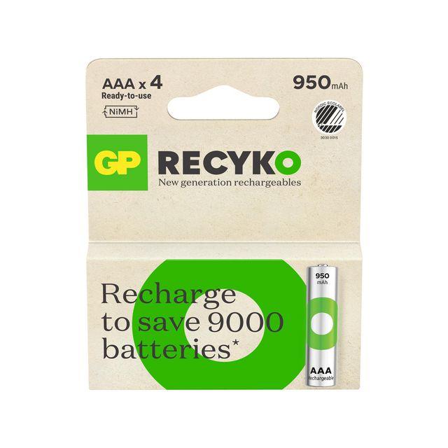 Battery Rechargeable GP Recyko 950 AAA 4/pc