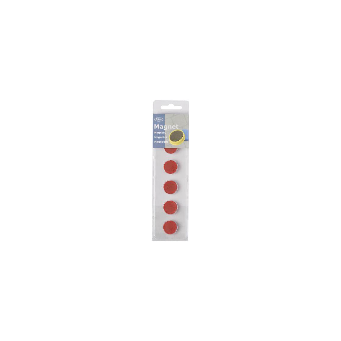 Magnetic buttons ACTUAL 20mm red 6/pc