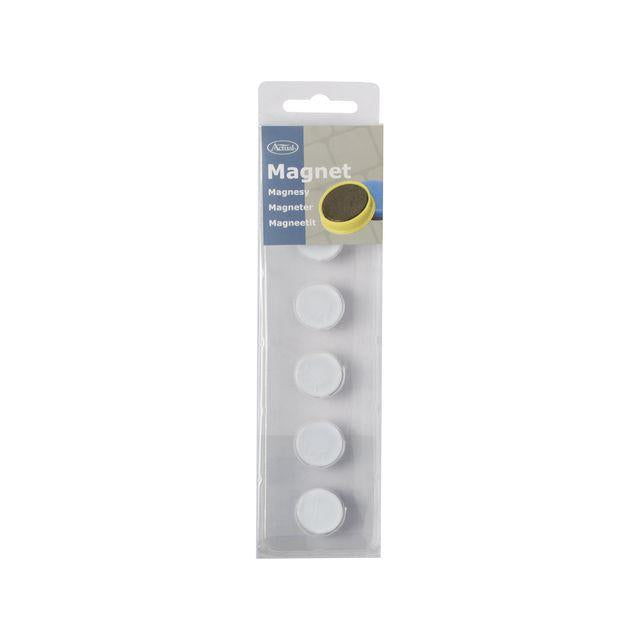 Magnetic buttons ACTUAL 20mm white 6/pc