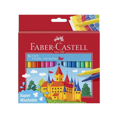 Fibre pen Children assorted colours 36/pc