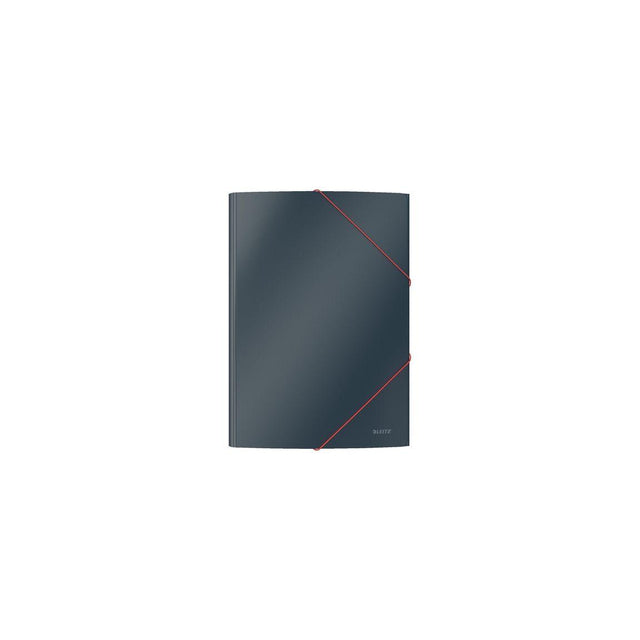 Rubber band folder LEITZ COSY 3-k A4 krt grey