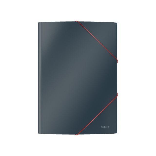 Rubber band folder LEITZ COSY 3-k A4 krt grey