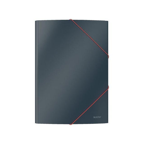 Rubber band folder LEITZ COSY 3-k A4 krt grey