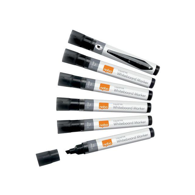 Whiteboard pen NOBO Liq oblique sv 10/pack