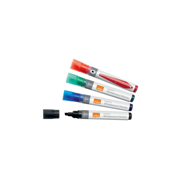 Whiteboard pen NOBO Liq slant mix 10/pack
