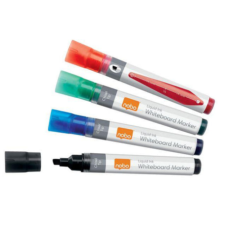 Whiteboard pen NOBO Liq slant mix 10/pack