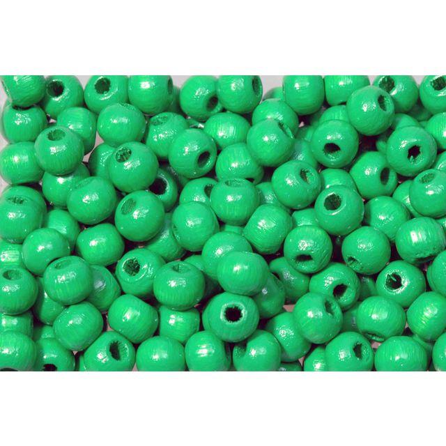 Wooden bead 8 mm green 200/pack