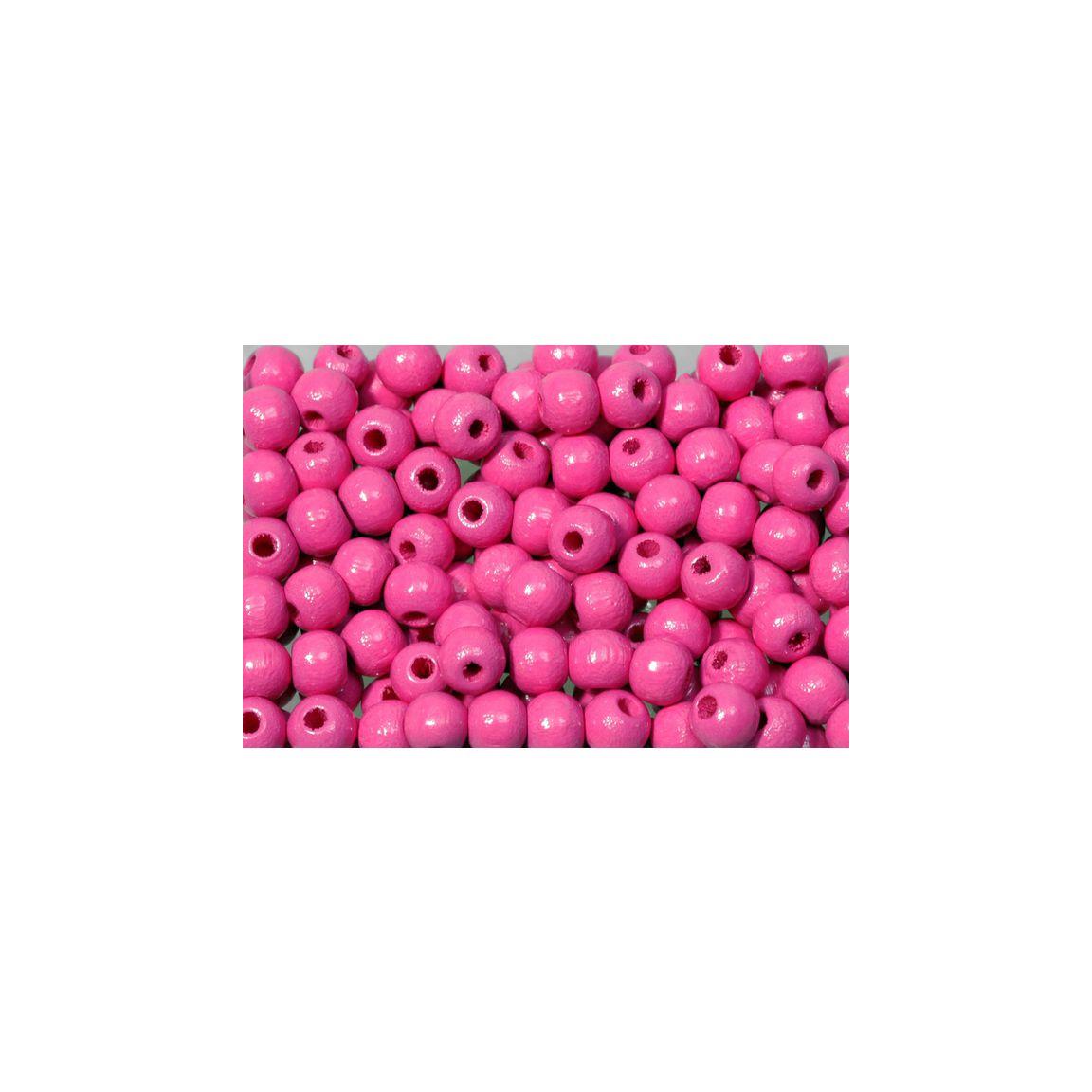 Wooden bead 8 mm pink 200/pack