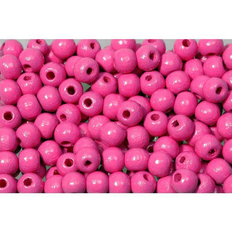 Wooden bead 8 mm pink 200/pack