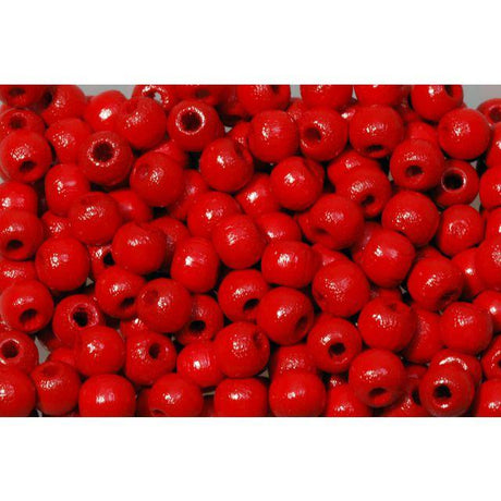 Wooden bead 8 mm red 200/pack