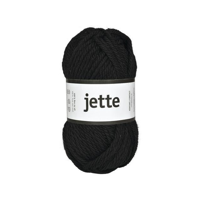 Wool yarn Jette 50g black