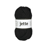 Wool yarn Jette 50g black
