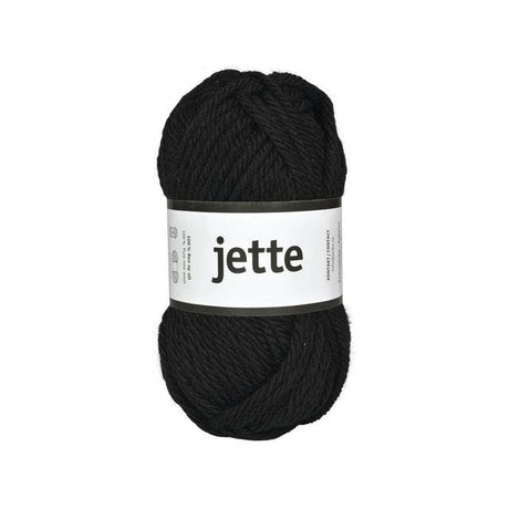Wool yarn Jette 50g black