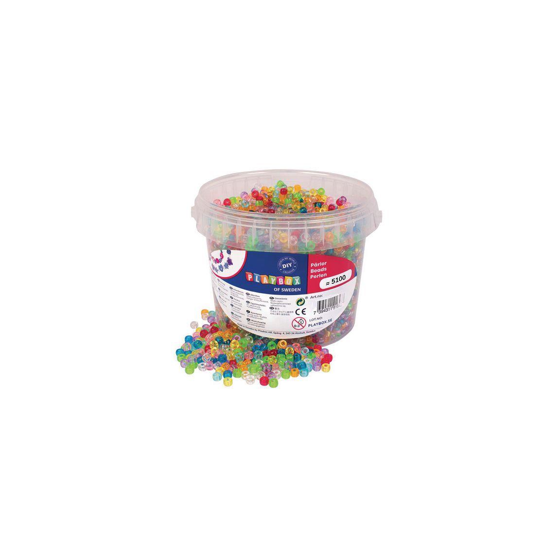 Congo beads small transp 5000/pack