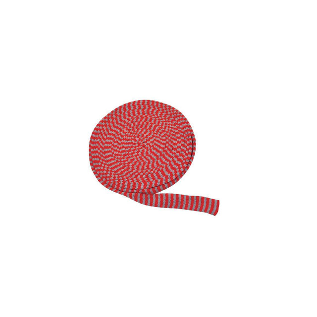 Tube knitted fabric 4cmx10m grey/red