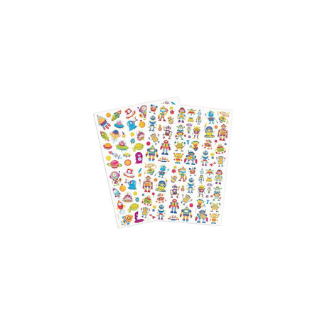 Stickers robots and space figures 154/pc