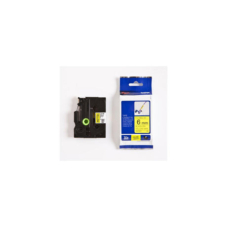 Tape BROTHER TZEFX611 6mm black on yellow