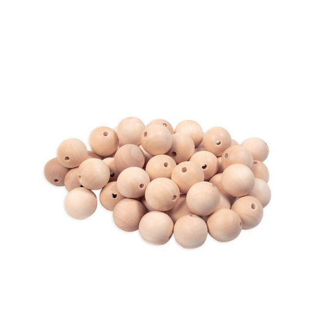 Wooden beads 25mm 50/pack