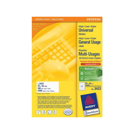 Label AVERY Ultragrip 70x35mm 2400/fp