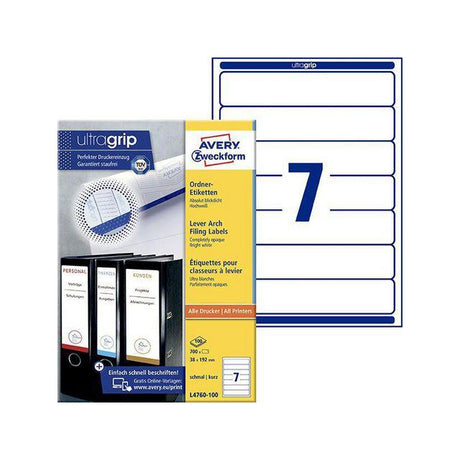 Label AVERY Binder 192x38mm 700/fp