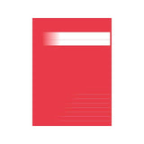 Exercise book A5 1⁄2 page line 8,5mm red