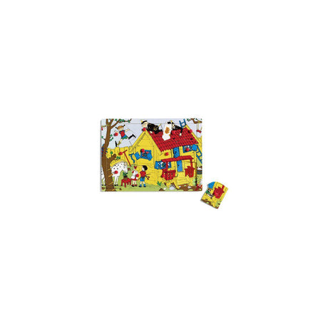 Knob puzzle PIPPI WOOD, 12 pieces
