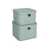 Storage box w.lid cardboard mint 2/pc
