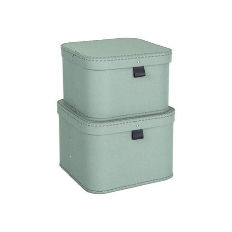 Storage box w.lid cardboard mint 2/pc