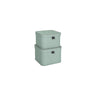 Storage box w.lid cardboard mint 2/pc