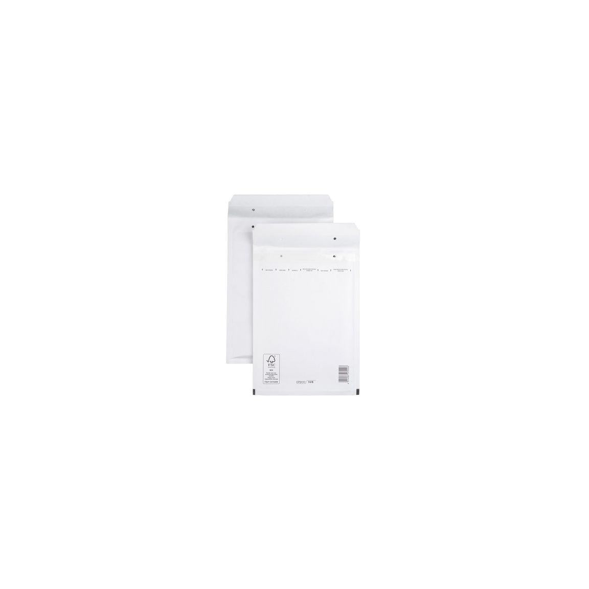Bubble bag 14 180x265mm white 100/pack