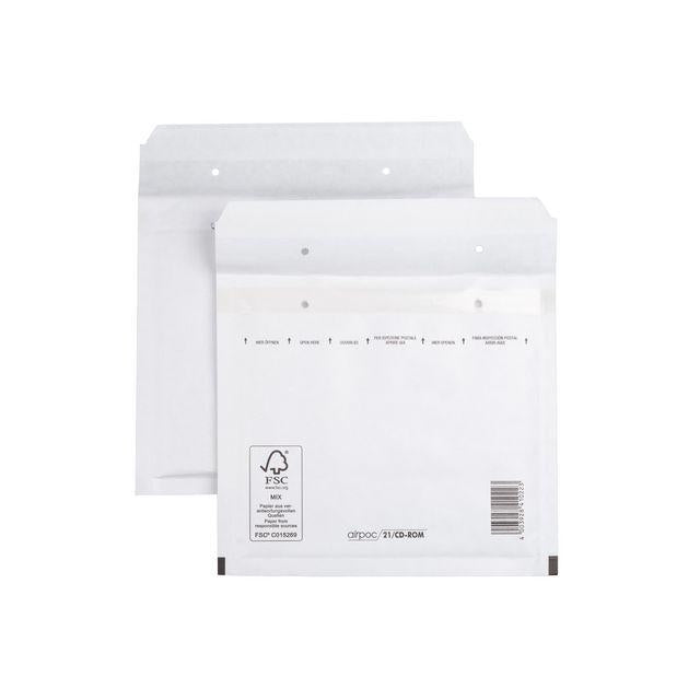 Bubble wrap CD 180x165mm white 100/pack