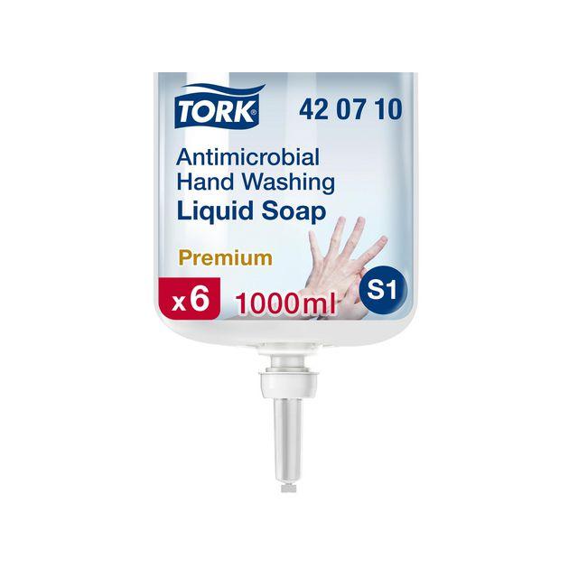 Soap TORK S1 Antimicrobial Flow. 1L