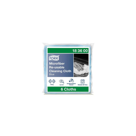 Microfibre cloth TORK 30,5x30,5cm blue 6/pc