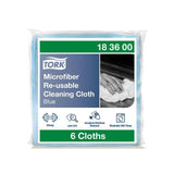 Microfibre cloth TORK 30,5x30,5cm blue 6/pc