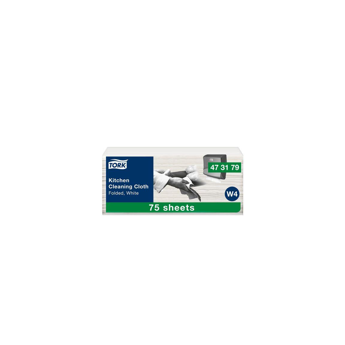 Cleaning cloth TORK W4 Kitchen weight white 75/pack