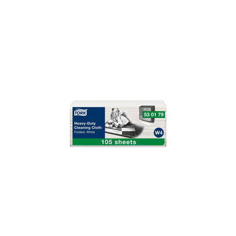 Cleaning cloth TORK W4 Heavy duty white 105/pack
