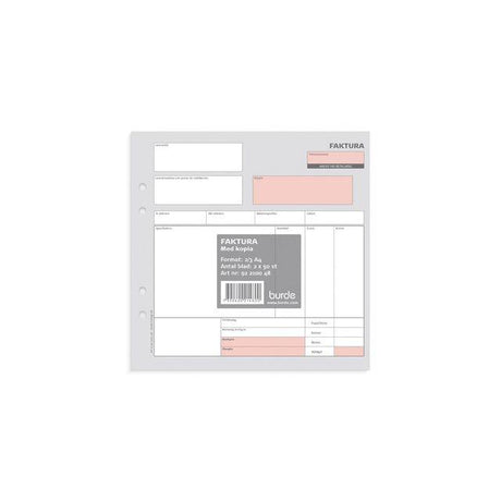 Invoice form 2/3 A4 2x50 sheets