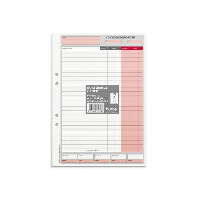 Accounting order form A4 50 sheets
