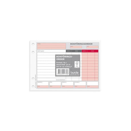 Accounting order form A5L 50 sheets