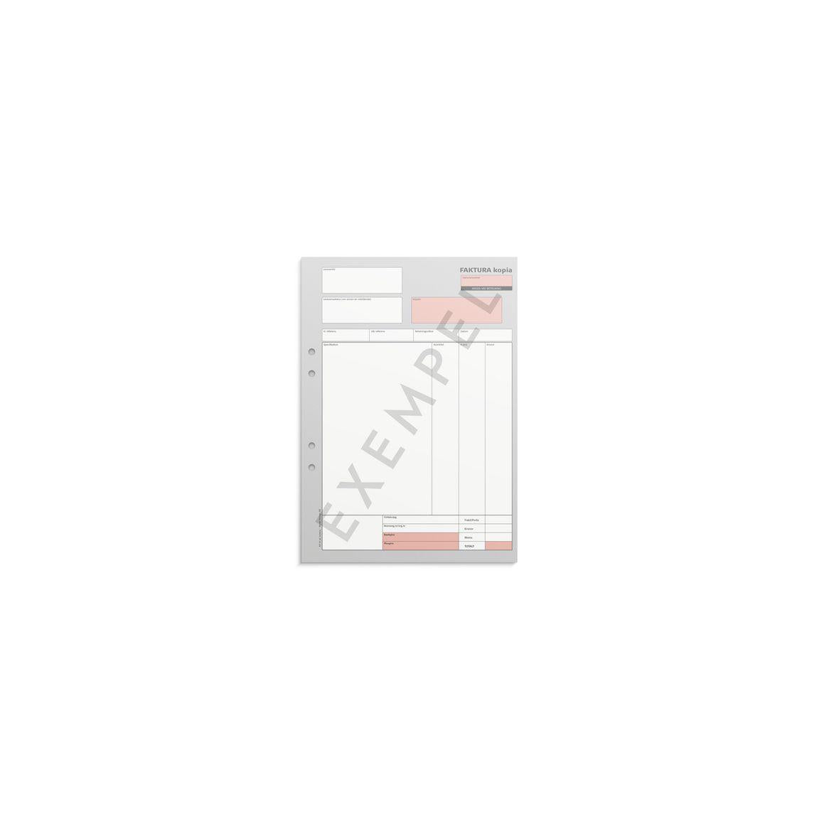 Invoice form A4 2x50 sheets