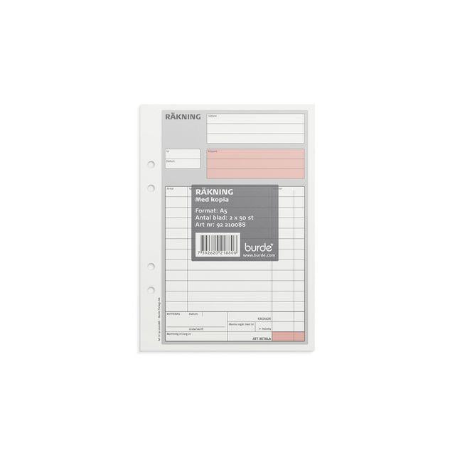 Form bill with copy A5 50 sheets