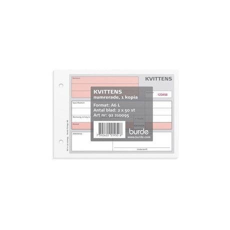 Receipt form A6L 2x50 sheets copy