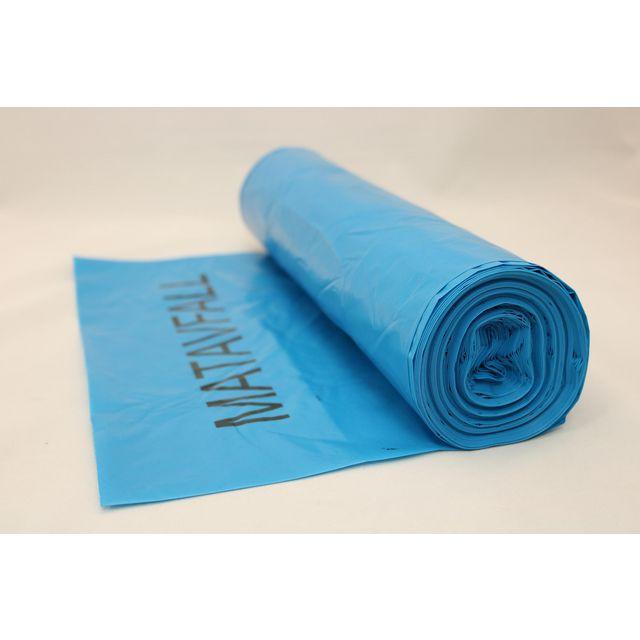 Food waste sack LLD 70L blue w.print 25/rl