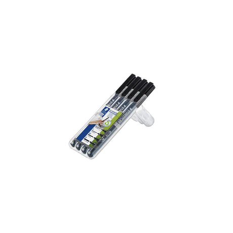Universal pen LUMOCOLOR black 4/pack