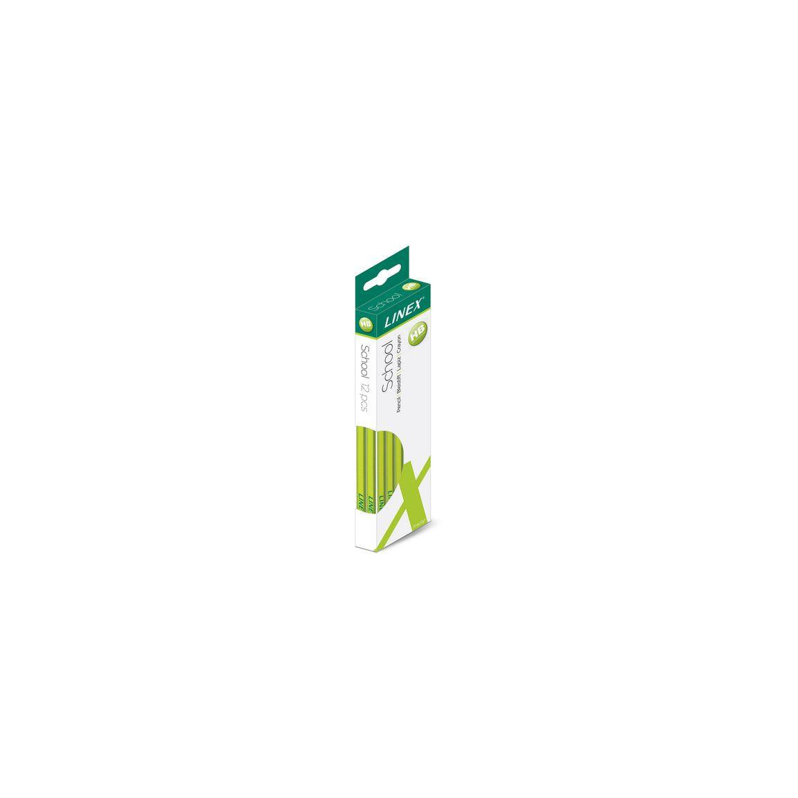 Pencil LINEX HB light green 12/pack