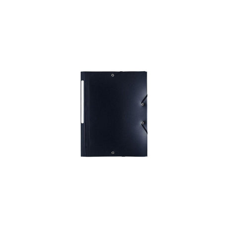 Rubber band folder LYRECO A4 PP 3-kl black