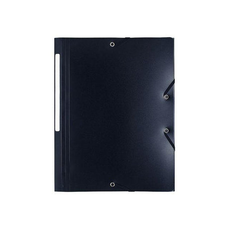 Rubber band folder LYRECO A4 PP 3-kl black